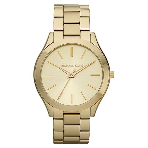 michael kors slim runway plum tone watch|Michael Kors gold dial.